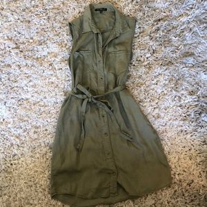 Green military style dress